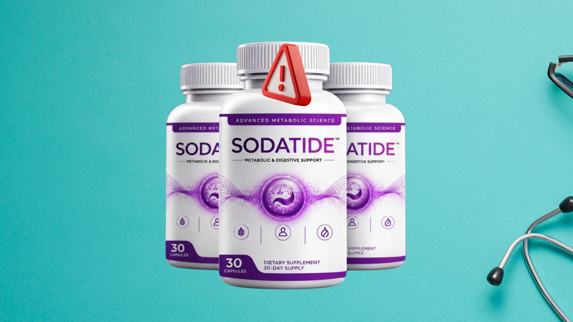 SodaTide supplement facts panel and bottle