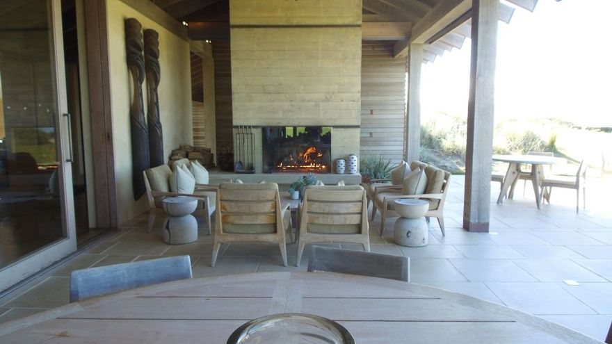 Clubhouse patio at Tara Iti.