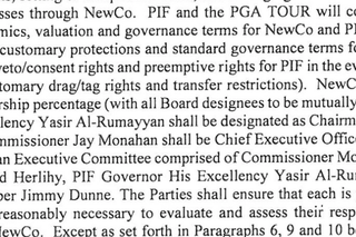 First look at the PIF, PGA Tour framework agreement