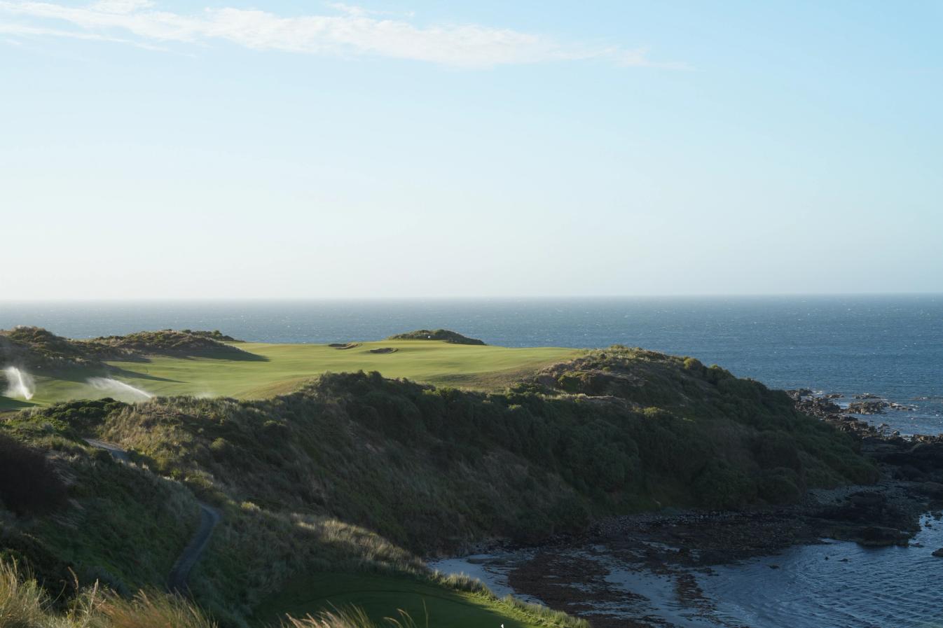 A look down the first fairway - #1 Cape Wickahm GC