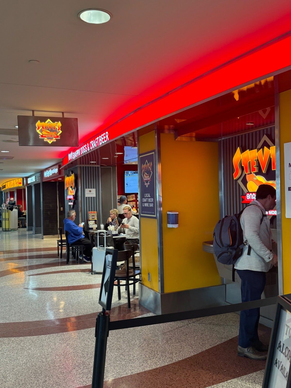 Steve's Snappin Dogs in Concourse B of the Denver Airport.