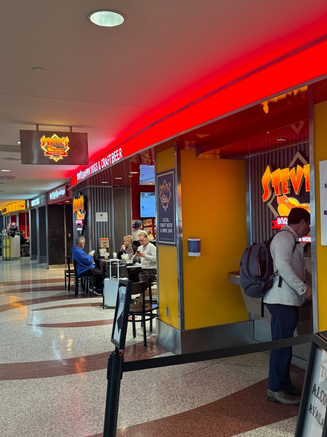 Steve's Snappin Dogs in Concourse B of the Denver Airport.