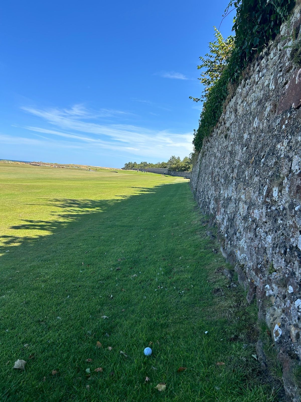 The 6th hole at Dunbar, where I somehow put this ball on the green.