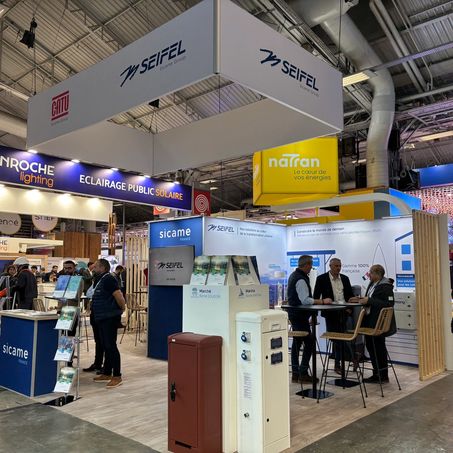 Stand de Sicame France, avec les filiales Seifel et Catu du Groupe Sicame au salon des Maires et Collectivités