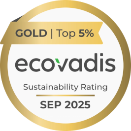 Logo du label EcoVadis Or obtenu en septembre 2025