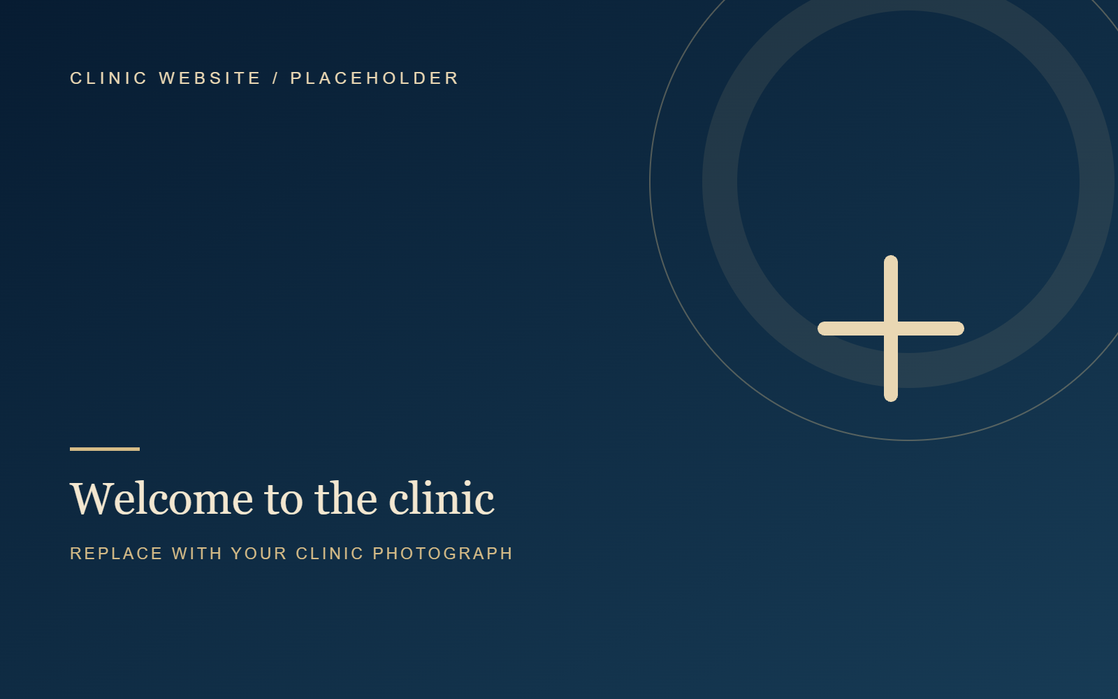Welcome banner placeholder