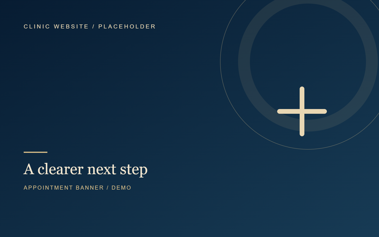 Appointment banner placeholder