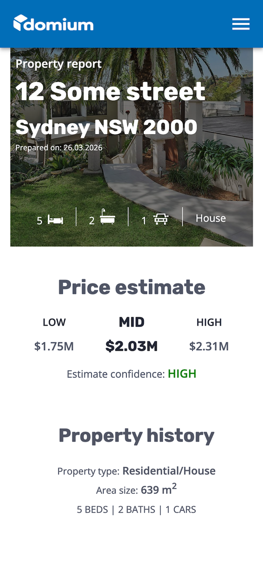 Property report