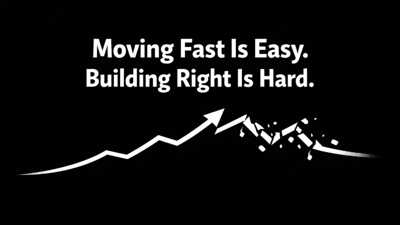 Moving Fast Is Easy. Building Right Is Hard.