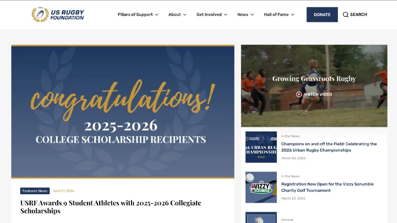 US Rugby Foundation website