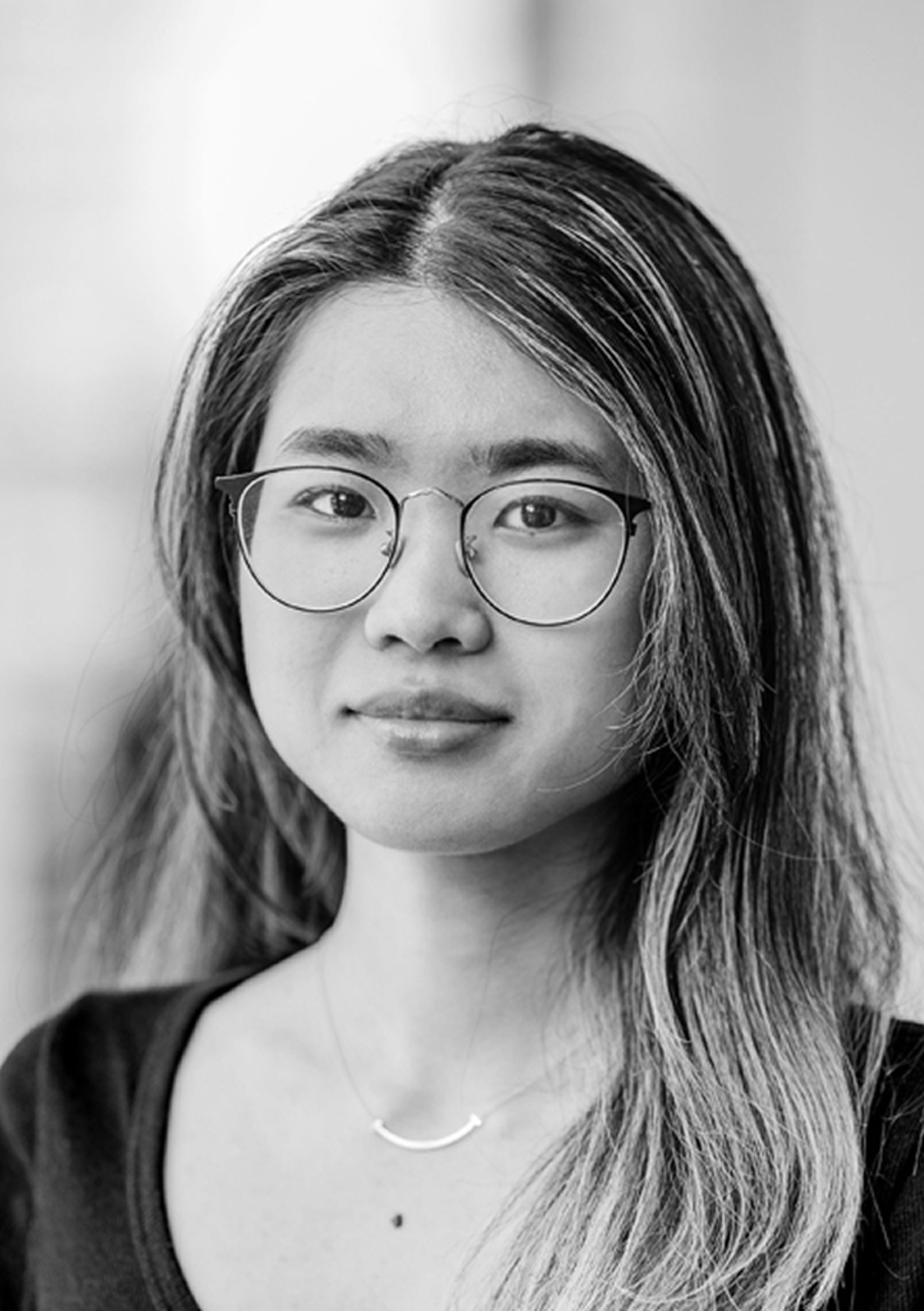 black and white portrait of Fay Chen