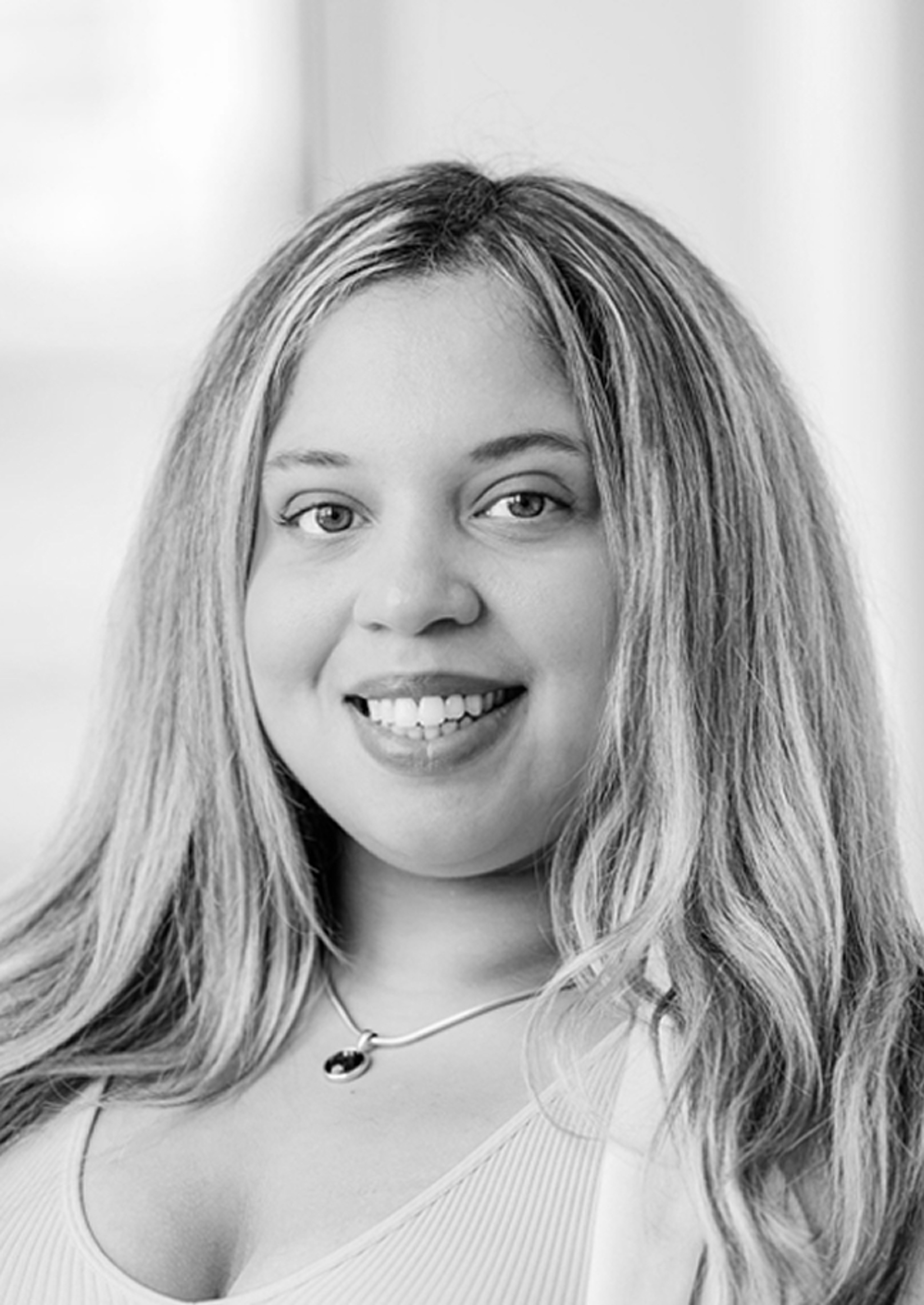 black and white portrait of Rosie Escoto