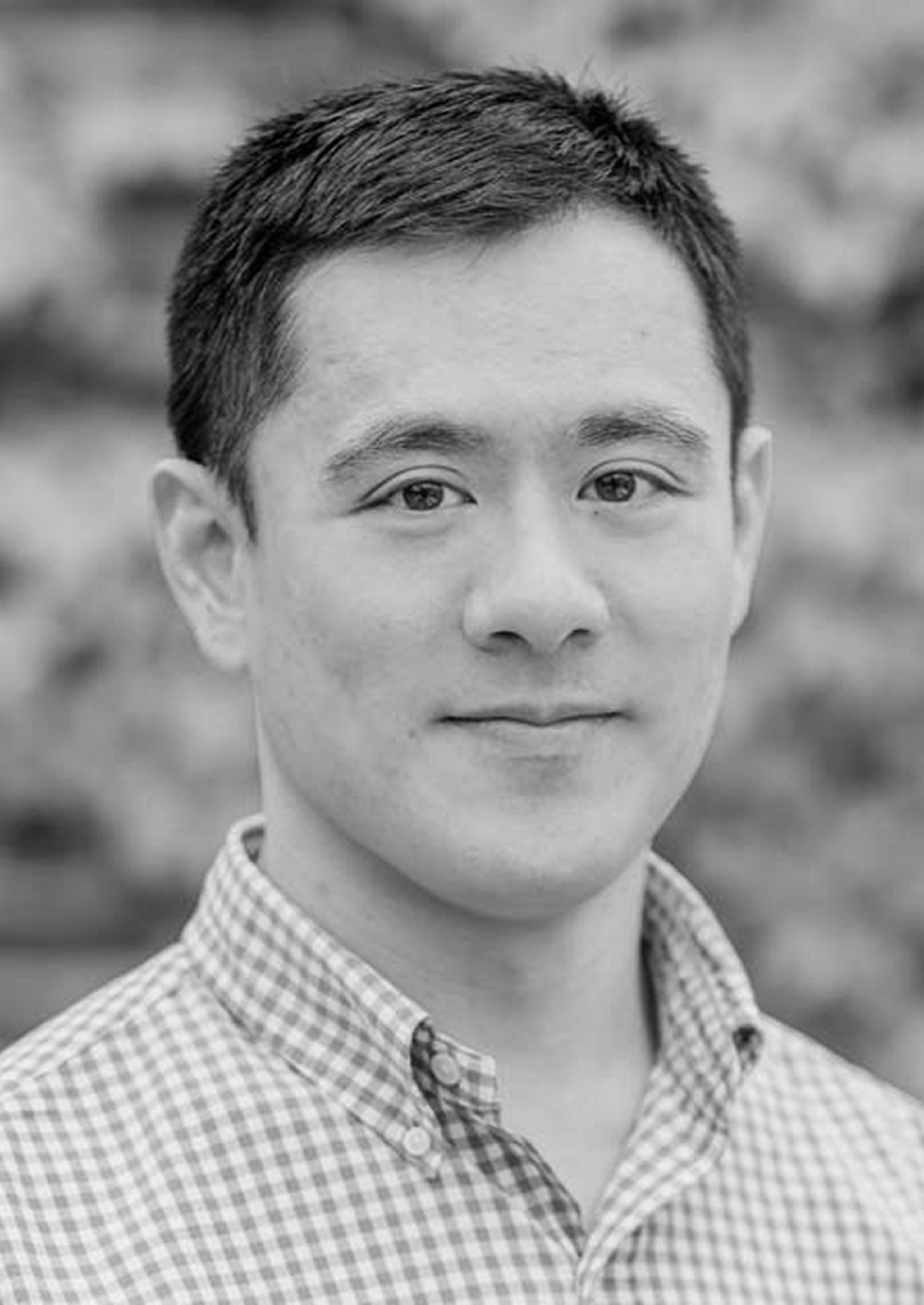 black and white portrait of William Chiu