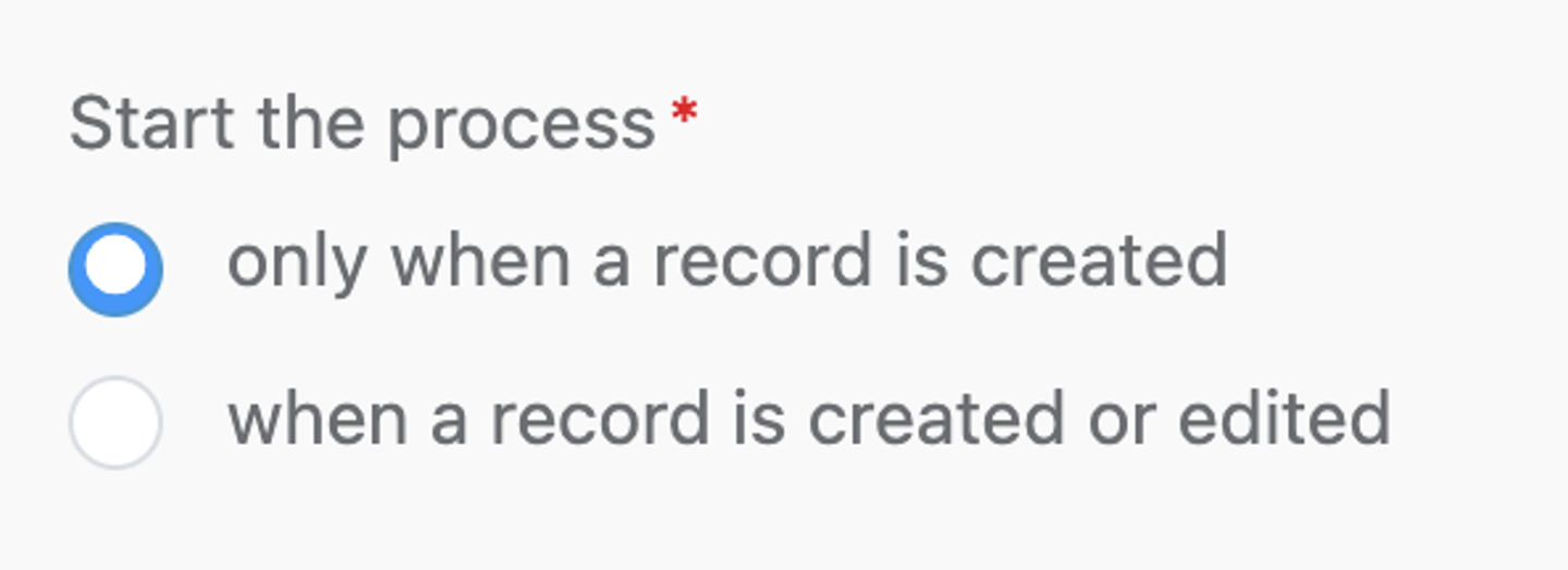 Salesforce Process Builder Object Selector screen