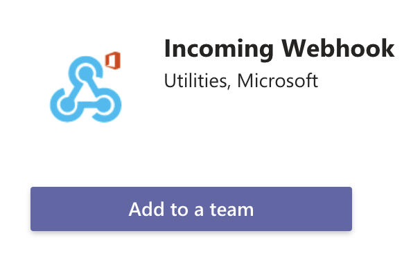 "Add to a team" button in the Microsoft Teams UI