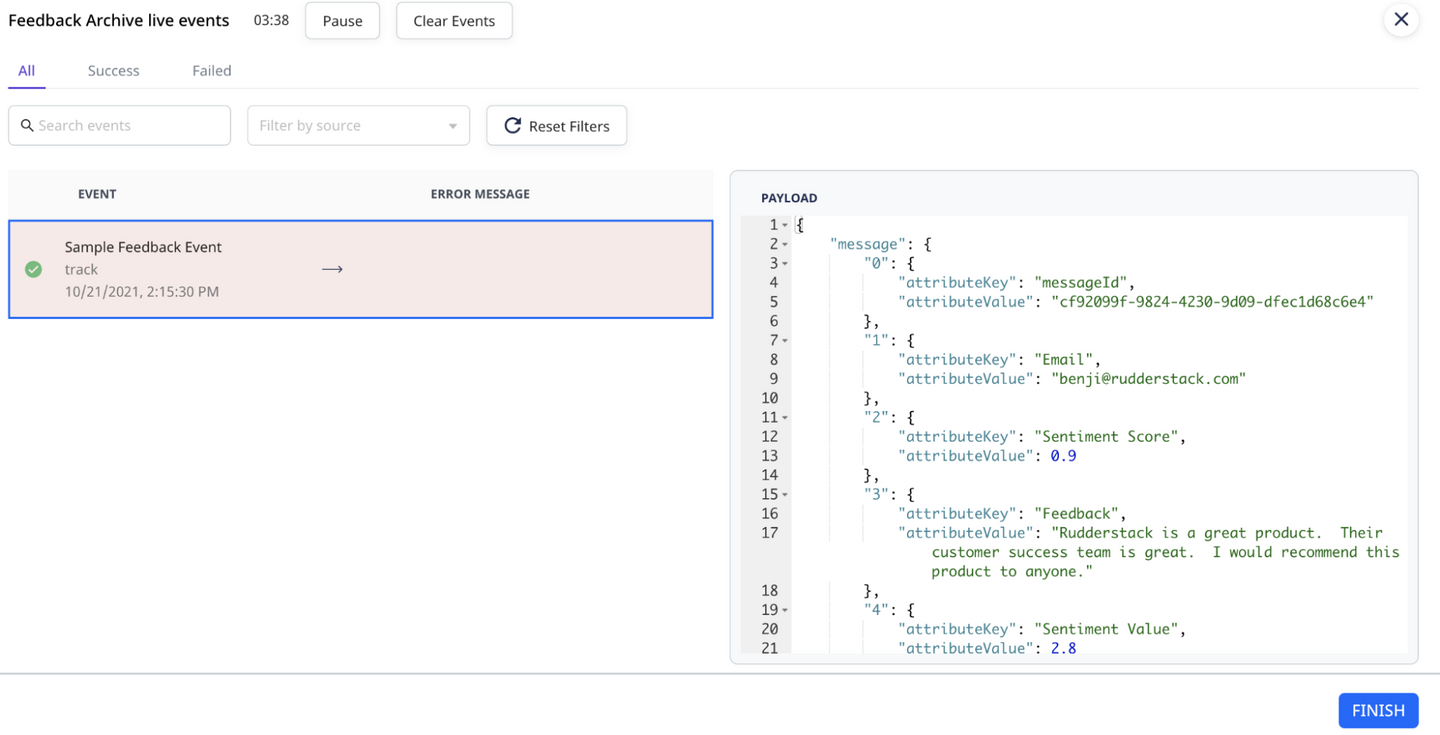Destination Live Event Viewer.