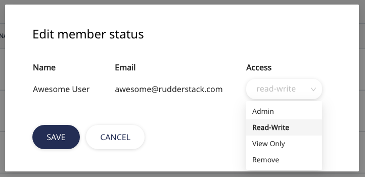 We now offer a Read-Write role that allows non-admin users to make updates to RudderStack sources, destinations, and transformations