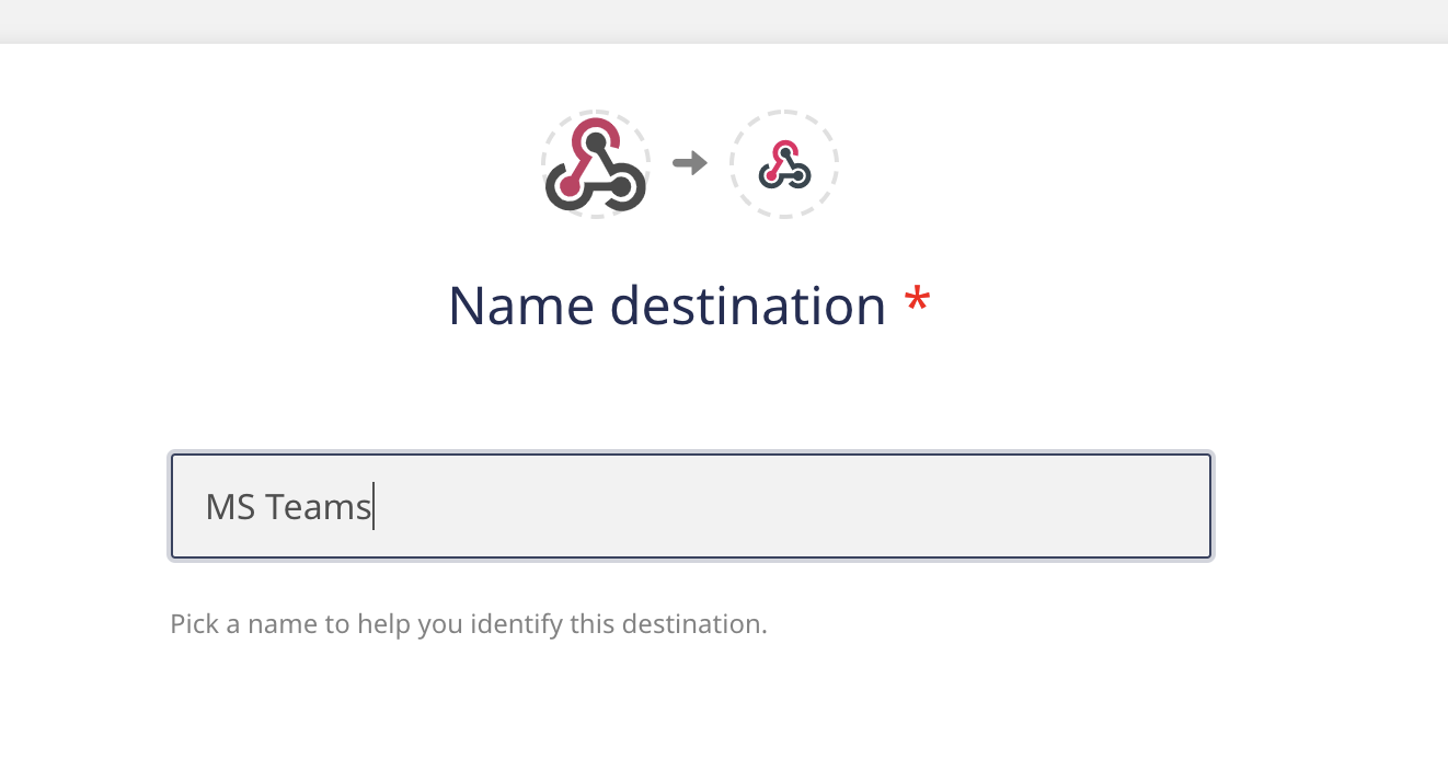 Destination naming field in the RudderStack UI