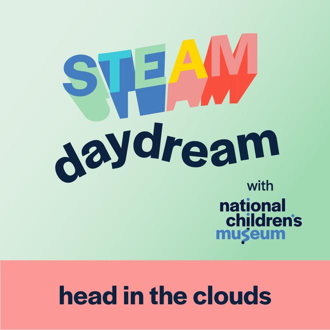 A STEAM daydream podcast thumbnail with the title "head in the clouds"