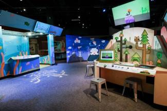 Wide shot of Animationland exhibit