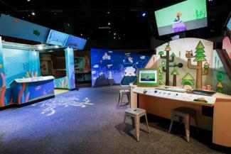 Wide shot of Animationland exhibit