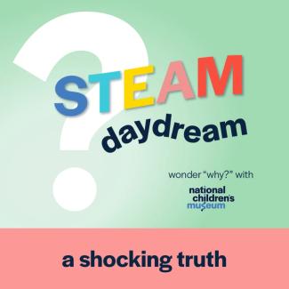 A STEAM daydream podcast thumbnail with the title "a shocking truth"