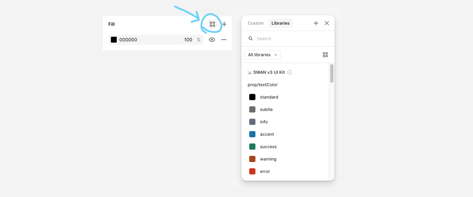How to choose tokens in Figma