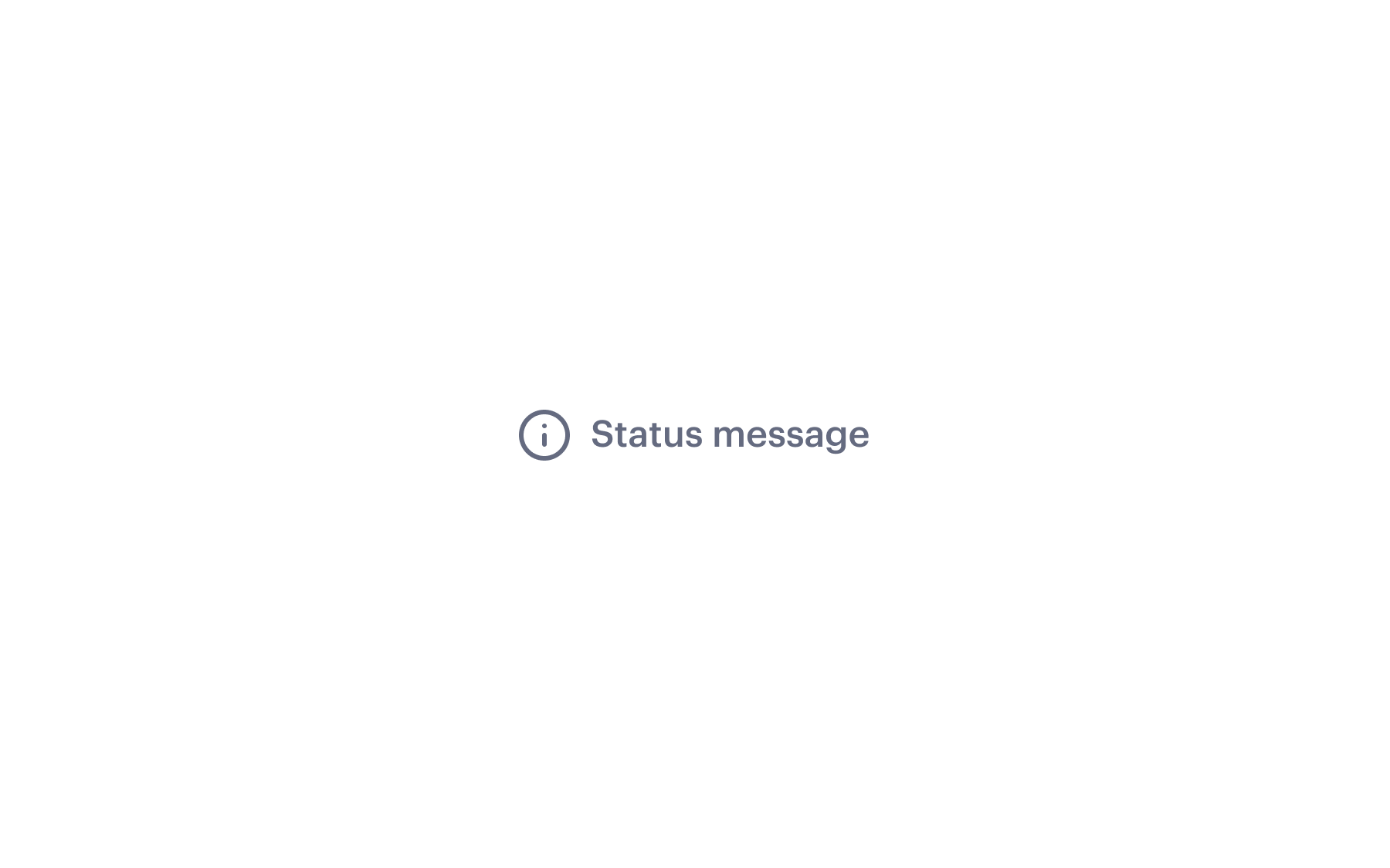 Status Message component