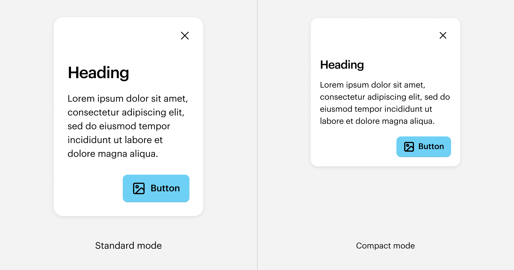 Standard and Compact mode preview