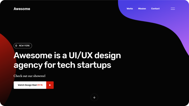 awesome UI/UX design agency website homepage