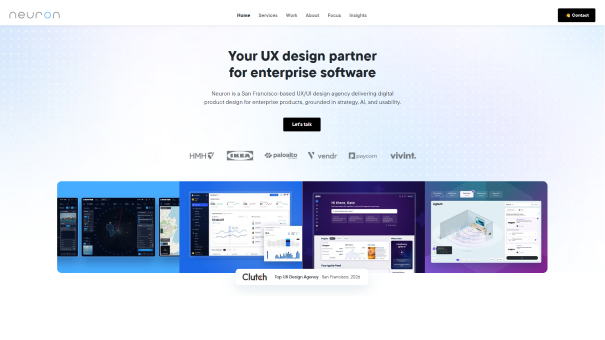 neuron enterprise ux design agency homepage