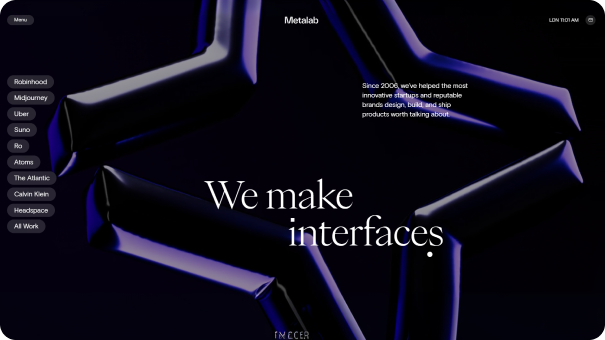 metalab is a product design studio website
