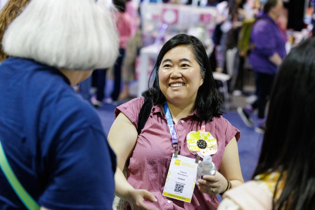 Person at a booth