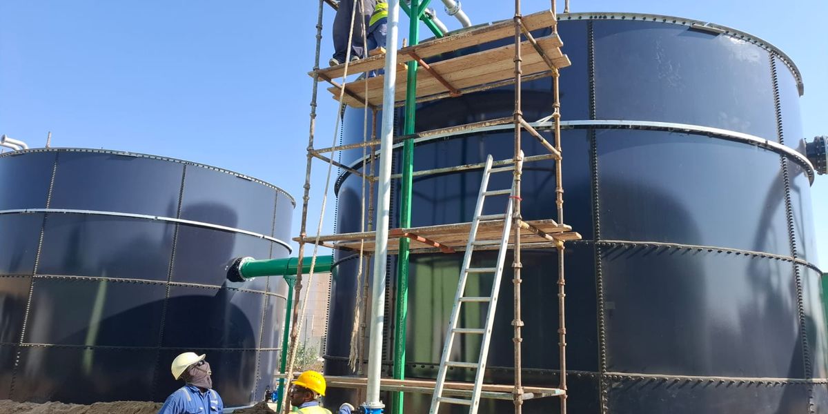 Two MBBR Tanks