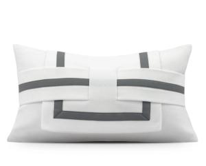 Ivory Geometric Fretwork Lumbar Cushion Cover