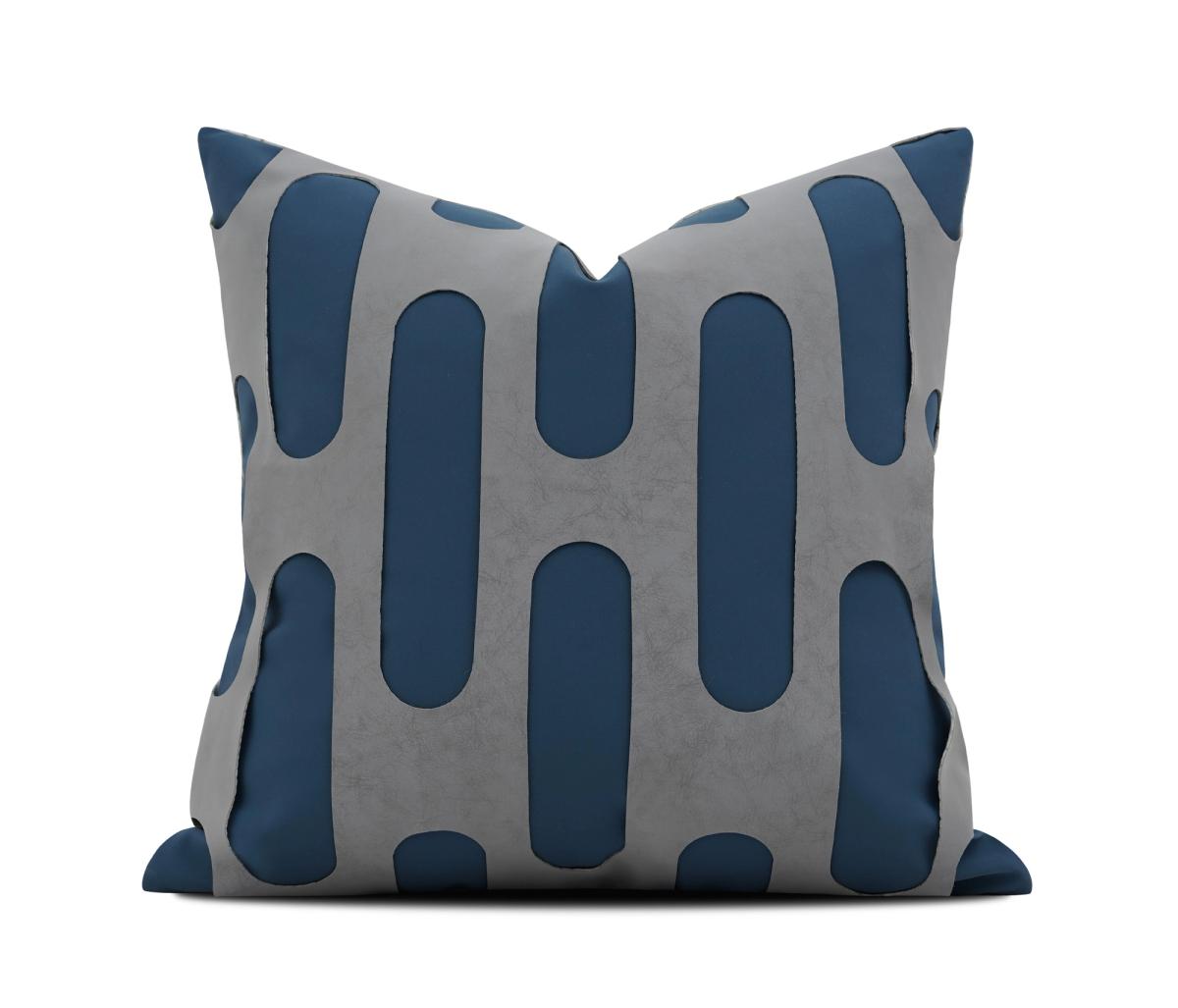 Navy Abstract Geometric Cushion Cover