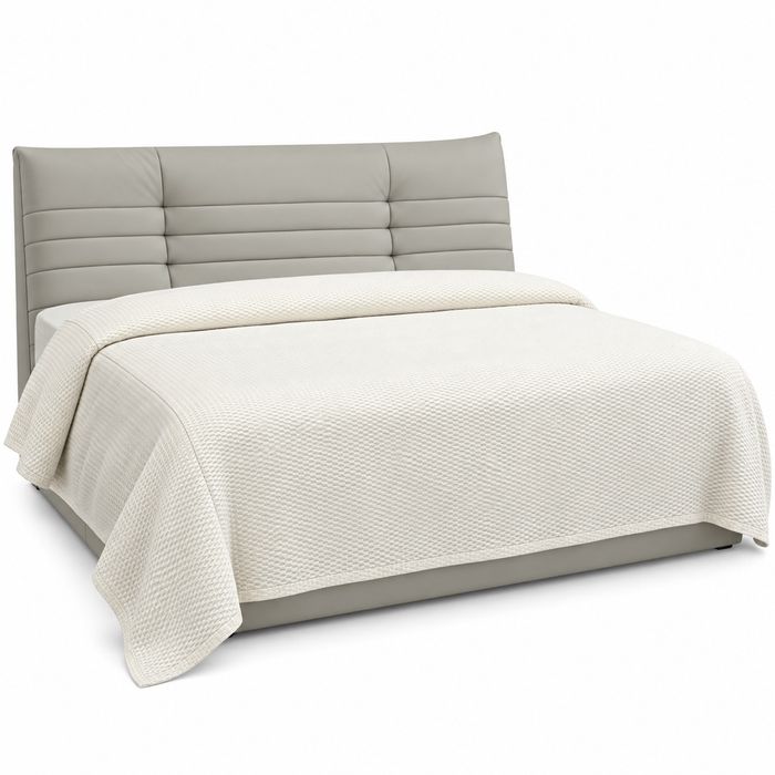Cream Honeycomb Waffle Coverlet — King