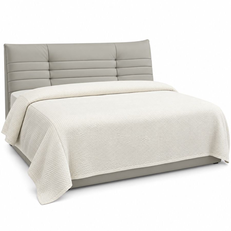 Cream Honeycomb Waffle Coverlet — King