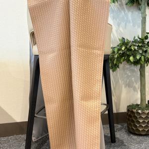 Camel Diamond-Weave Throw in Faux Leather