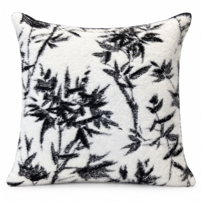 Ivory & Black Bamboo Cushion