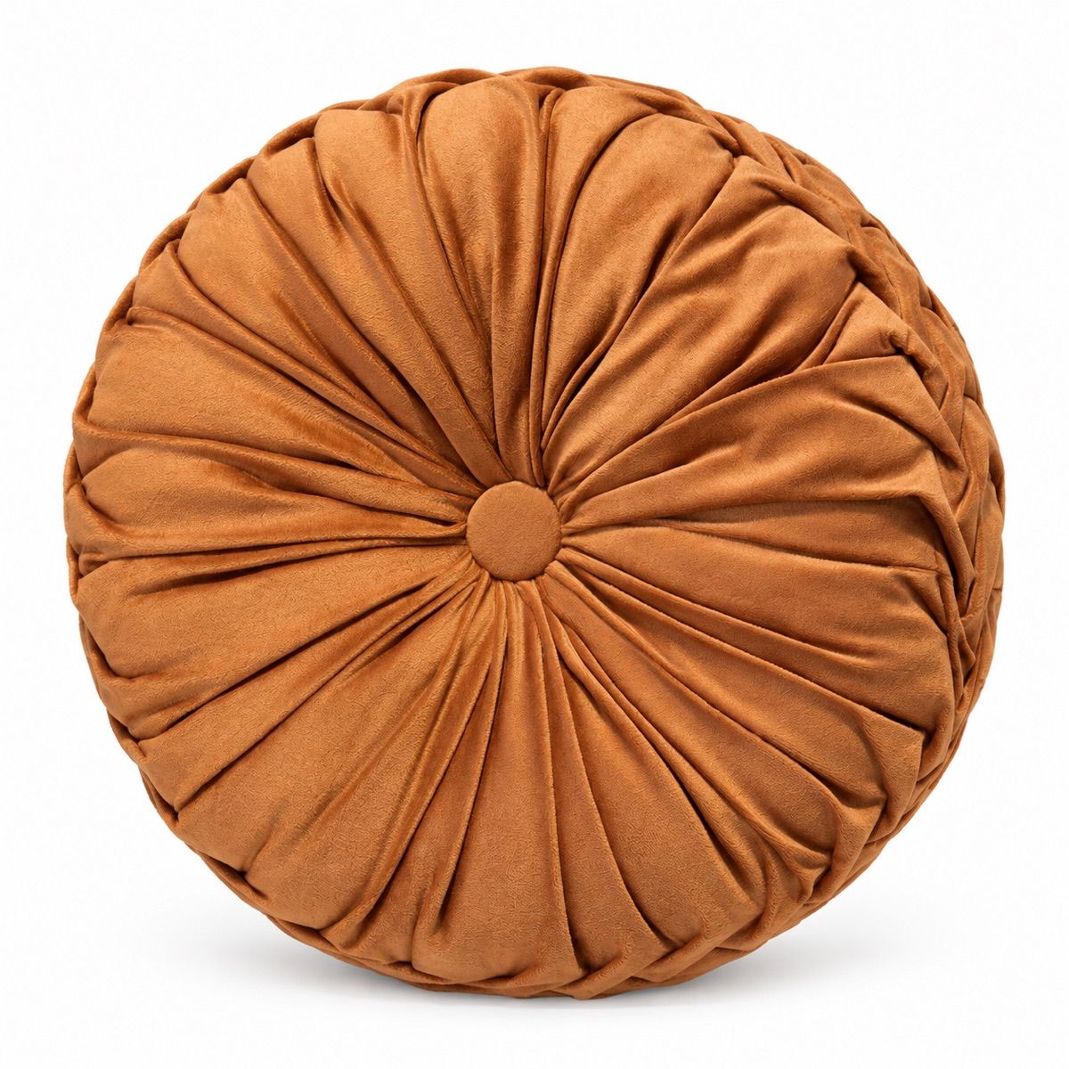 Cinnamon Pleated Round Cushion