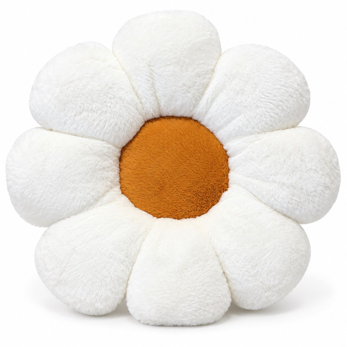 Ivory Daisy Cushion with Ochre Centre