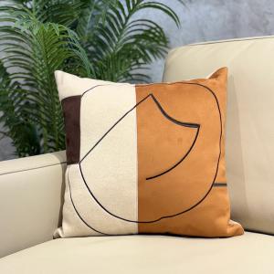 Tan Abstract Arch Cushion Cover