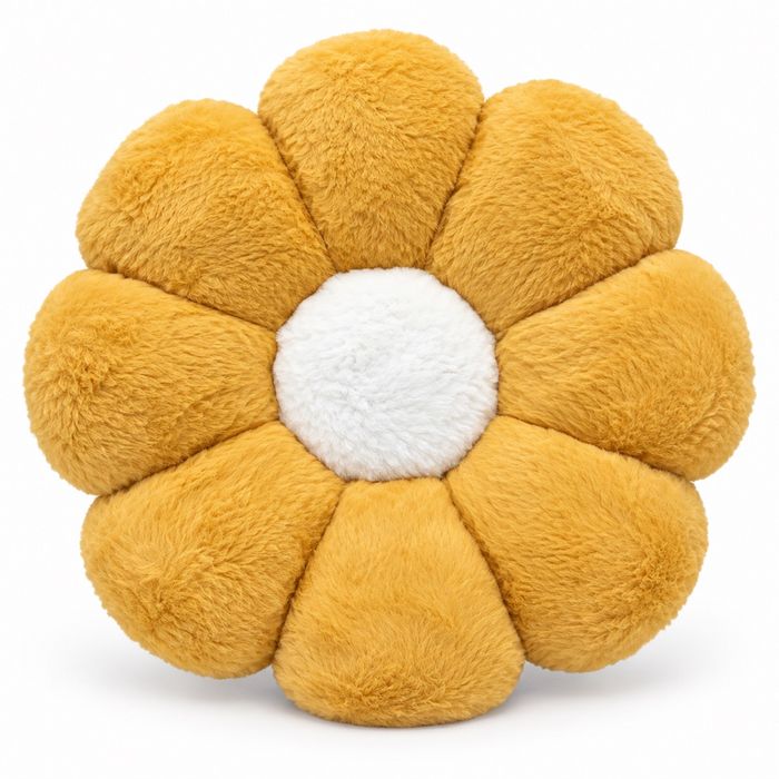 Golden Daisy Cushion with Ivory Centre