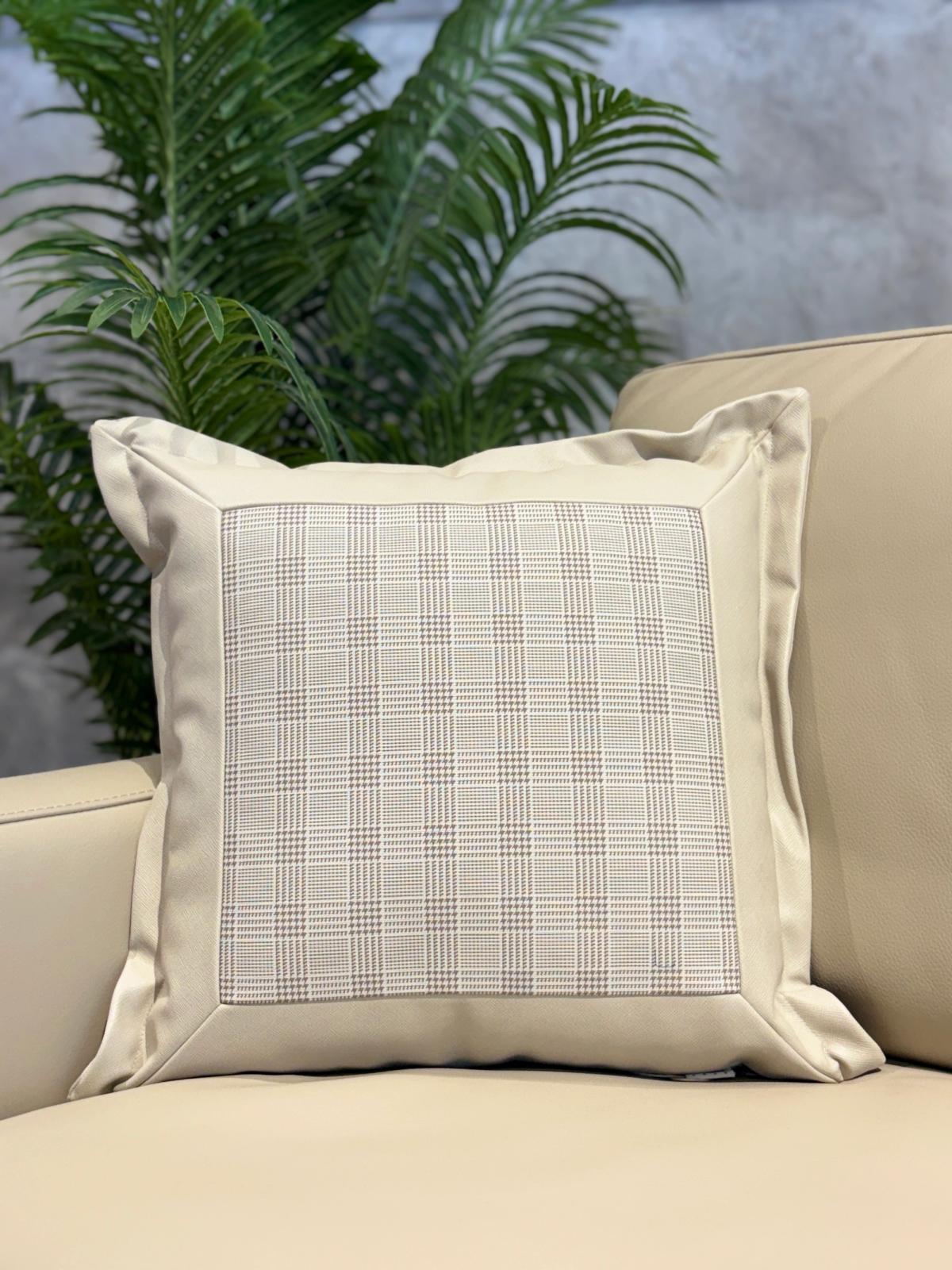 Glen Plaid Panel Cushion Cover