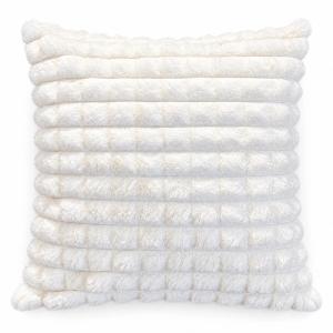 Cloud White Ribbed Cushion