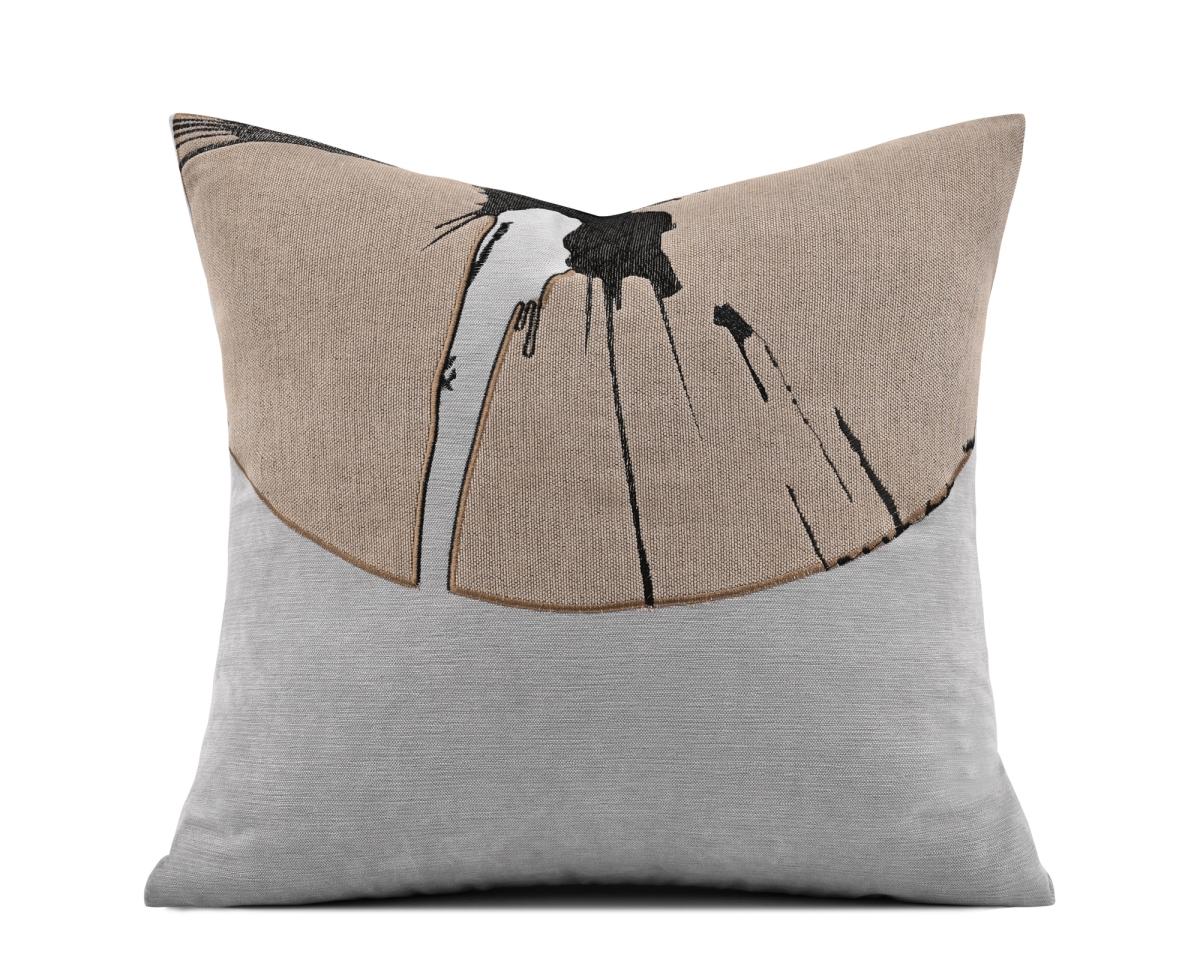 Grey & Indigo Abstract Cushion Cover