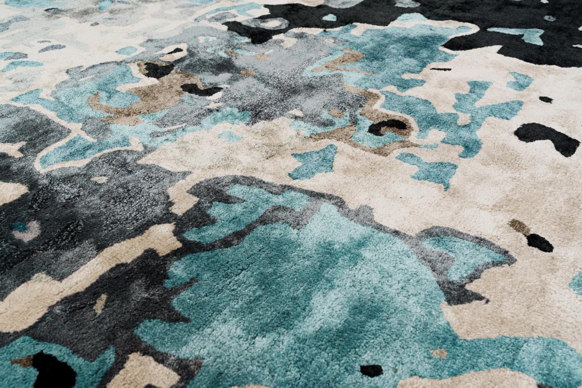 Cloud Burst Hand-Tufted Tencel Rug — Blue Multi