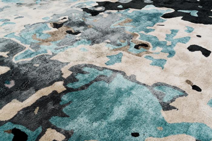 Cloud Burst Hand-Tufted Tencel Rug — Blue Multi
