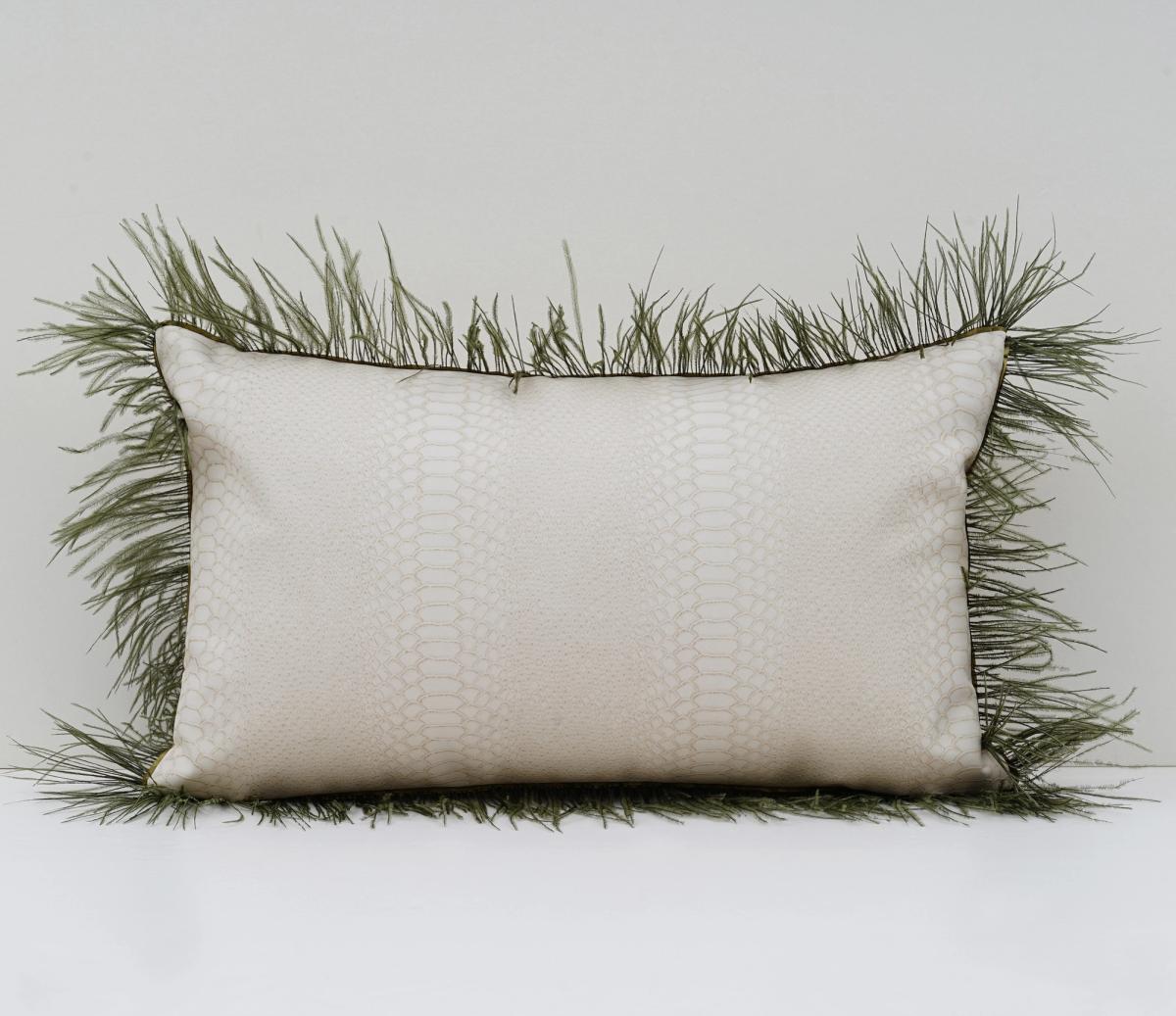 Ivory Botanical Sprig Cushion Cover